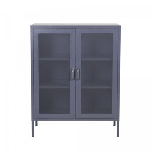 Meubles & Design Buffet bas industriel 2 portes en metal gris