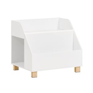 SoBuy Étagère à jouets effet bois blanc avec 3 compartiments Blanc 60x53x48cm