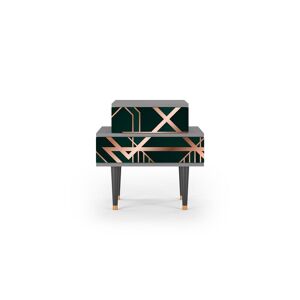 Storyz Table de chevet vert 2 tiroirs L 58 cm