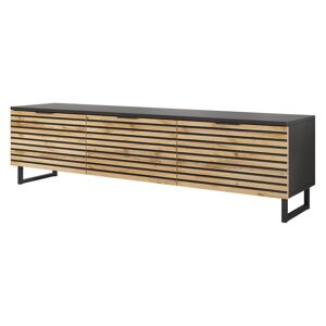 Best Mobilier Meuble TV style contemporain 150 cm noir / bois