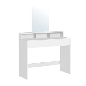 Calicosy Coiffeuse 2 tiroirs et 3 petites niches avec miroir - H140 cm