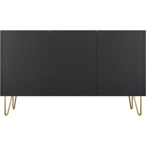 Best Mobilier Buffet bas contemporain 144 cm noir / dore