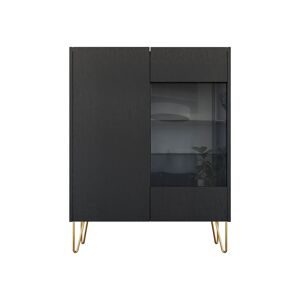 Best Mobilier Vitrine style contemporain 97 cm noir / dore