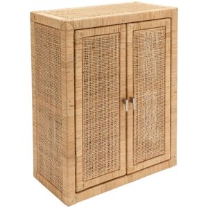 Kok Maison Etagere armoire en cannage de rotin beige Beige 45x53x23cm