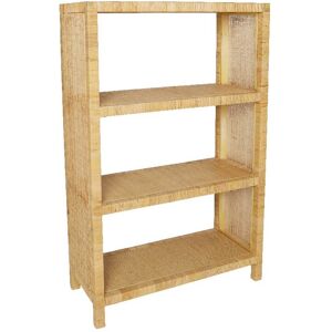 Kok Maison Etagere haute en cannage de rotin Beige 90x140x40cm