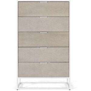 GINER Y COLOMER Chiffonier metal et resine blanc et beige