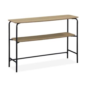 sweeek Console en decor bois et metal noir 1 etagere