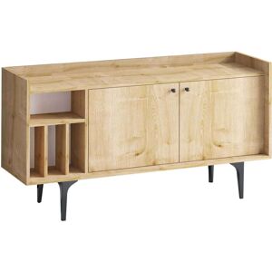 Hanah Home Buffet 2 portes et etageres en agglomere canopus