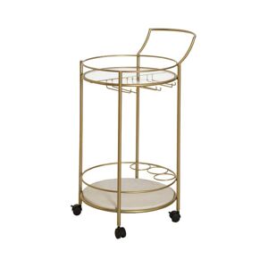 Made in Meubles Meuble bar en metal dore 86x48 cm Or 48x86x48cm