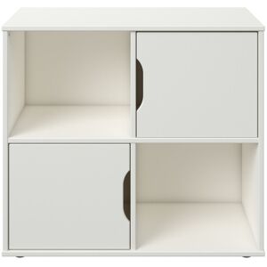 Alfred et Compagnie  Bloc de rangement 4 casiers effet bois blanc