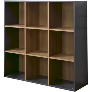 Alfred et Compagnie  9 cases de rangement effet bois anthracite