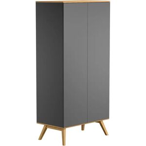 Nateo Concept Armoire 2 portes NATURE - Ardoise/Chene