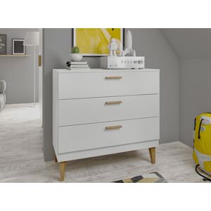 Nateo Concept Commode 3 tiroirs DREAM - Blanc/Chene