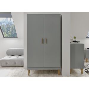 Nateo Concept Armoire 2 portes DREAM - Gris/Chene