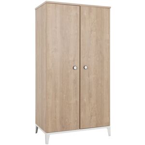 Nateo Concept Armoire 2 portes ELLIOT - Blanc/Chene