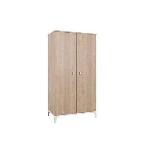 Nateo Concept Armoire 2 portes ELLIOT - Blanc/Chêne