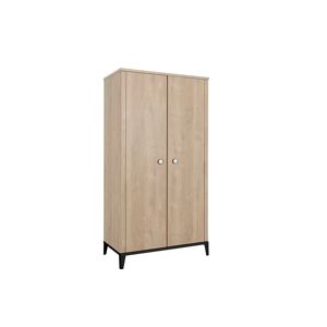 Nateo Concept Armoire 2 portes ELLIOT - Ardoise/Chene