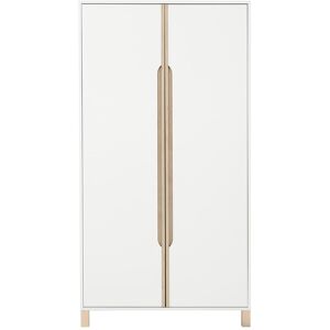 Nateo Concept Armoire 2 portes ETHAN - Blanc/Bois