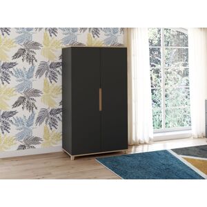 Nateo Concept Armoire 2 portes ALBI - Ardoise/Chene