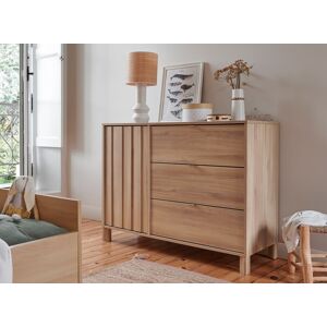 Nateo Concept Commode 3 tiroirs 1 porte JULIA - Chene