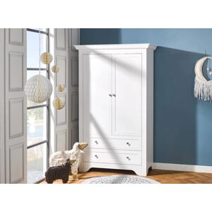 Nateo Concept Armoire 2 portes 2 tiroirs SPARTE – Blanc - Publicité