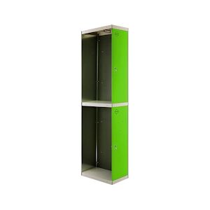 SimonRack Vestiaire métallique 2 portes ADDITIONNEL démonté GRIS/VERT 1800x400x500 mm (haut x largeur x profondeur)