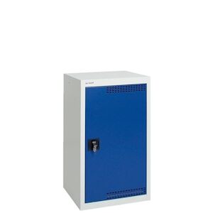 PROREGAL Environnement ventilé et tissu dangereux avec 1 porte   HxLxP 90x50x50cm   2 bacs de récupération de 10L chacun   gris/bleu - Publicité
