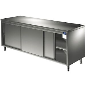 Virtus group Meuble Bas Inox Traversant avec Portes Coulissantes Gamme 600 Virtus