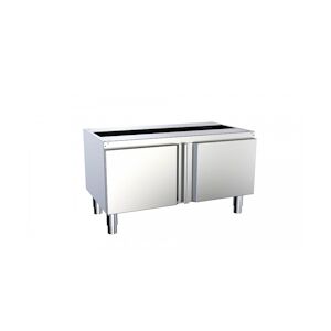 Distform Meuble Inox P.600 avec Portes Battantes et Sans Plan de Travail Acier inoxydable 400x600x600xmm