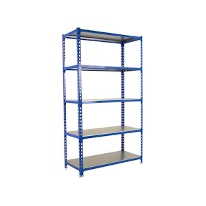 SimonRack Etagère métallique sans vis Simonclick 5 plateaux de 200 kgs par plateau couleur BLEU/GALVA 2000x1200x400 mm (haut x largeur x profondeur)