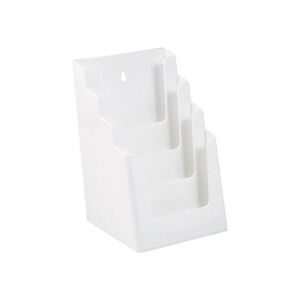 Quadruple porte-brochures – pour 4x A5 - Blanc – polystyrène – 25 cm – VKF Renzel