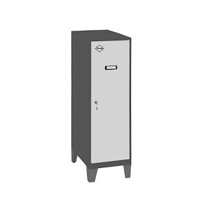 SimonRack Vestiaire métallique mini démonté 1 porte ANTHRACITE/BLANC 1015x400x500 mm (haut x largeur x profondeur)