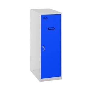 SimonRack Vestiaire métallique Single mini démonté 1 porte GRIS/BLEU 915x300x500 mm (haut x largeur x profondeur)