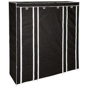 tectake Armoire Penderie en tissu 12 compartiments 150x175x45cm - noir -402528 - Publicité