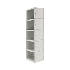 SimonRack Cassier métallique 5 portes ADDITIONNEL démonté GRIS/GRIS 1800x300x500 mm (haut x largeur x profondeur)