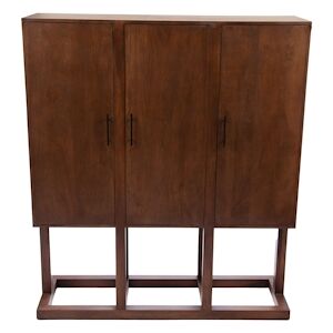 Armoire sur pied 3 portes Popa -  Marron Rectangle Bois Amadeus 130x40 cm - Publicité