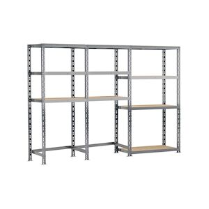 Etagère garage avec tablettes plastiques longueur 1.88 mètres