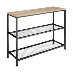 tectake Table Console BRISTOL 100x30x81cm - Bois clair industriel, Chêne Sonoma -404201