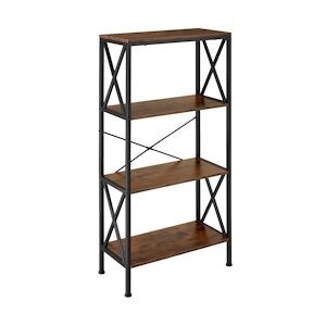 tectake Etagère Barry 61,5x31,5x133,5cm - Bois foncé industriel, rustique -404712