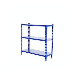 SimonRack Etagère métallique sans vis Simonclick 3 plateaux de 180 kgs par plateau couleur BLEU/GALVA 900x900x300 mm (haut x largeur x profondeur)