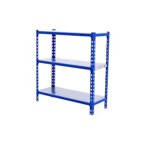 SimonRack Etagère métallique sans vis Simonclick 3 plateaux de 180 kgs par plateau couleur BLEU/GALVA 900x900x300 mm (haut x largeur x profondeur) - Publicité