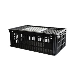 GILAC Cage à volailles 1 porte coulissante 800 x 500 - 84 L - Noir G180805