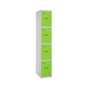 SimonRack Cassier métallique 4 portes INITIEL démonté GRIS/VERT 1800x400x500 mm (haut x largeur x profondeur)