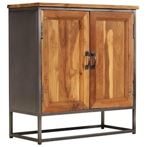 HELLOSHOP26 - Buffet bahut armoire console meuble de rangement teck recyclé et acier 70 cm marron 4402120 - Publicité