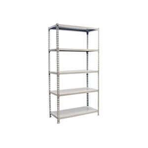 SimonRack Etagère métallique sans vis Simonclick 5 plateaux de 200 kgs par plateau couleur BLANC/BLANC 2000x1100x500 mm (haut x largeur x profondeur)