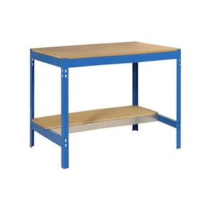 SimonRack Établi SIMONWORK BT0 couleur BLEU/BOIS 842x1510x760 mm (haut x largeur x profondeur)