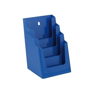 Quadruple porte-brochures – pour 4x A5 - Bleu – polystyrène – 25 cm – VKF Renzel