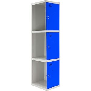 SimonRack Cassier métallique 3 portes ADDITIONNEL démonté GRIS/BLEU 1800x300x500 mm (haut x largeur x profondeur) - Publicité