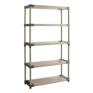 Grosfillex Etagere resine alimentaire, 450 kg, fixation murale, -20°c, beige