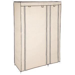 tectake Armoire Penderie en tissu 6 compartiments 107x175x45cm - beige -402529 - Publicité